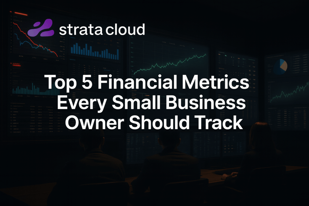 “Three analysts seen from behind in a dimly lit command-center room, studying multiple large screens of financial charts and graphs.”